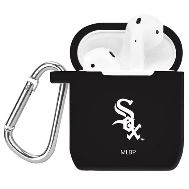 GAME TIME Chicago White Sox Debossed Silicone Case Cover Compatible with AirPod Battery Case Black GAME TIME Chicago White Sox Debossed Silicone Case Cover Compatible with AirPod Battery Case Black